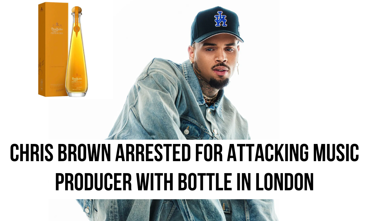 Chris Brown arrested for allegedly attacking music producer with bottle in London