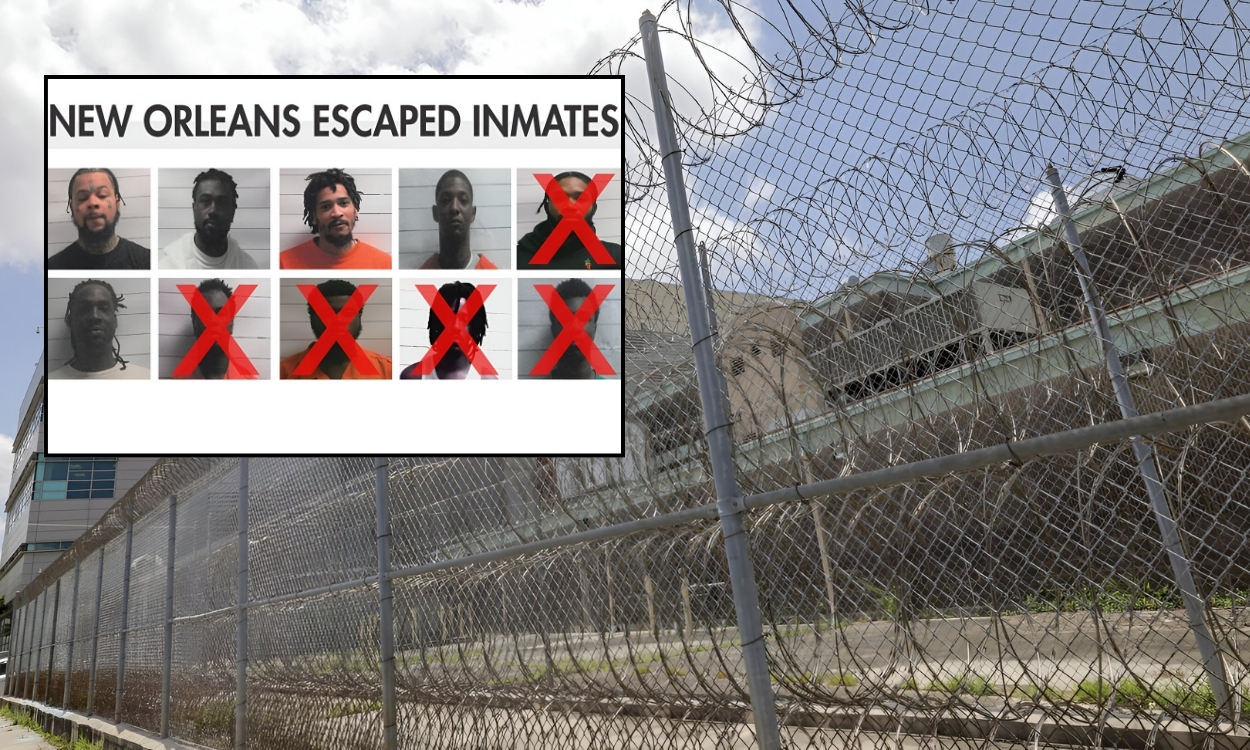 Four people arrested for allegedly assisting escaped Inmates in New Orleans Jail break