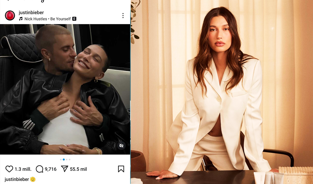 Justin Bieber celebrates Hailey Bieber’s billionaire status after Rhode skincare sale