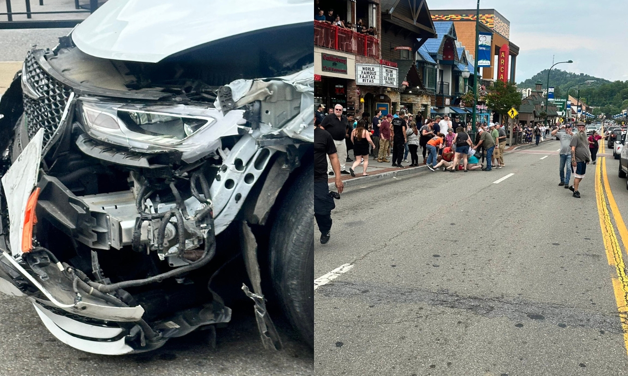 Multi-Vehicle crash in Downtown Gatlinburg causes Major traffic delays