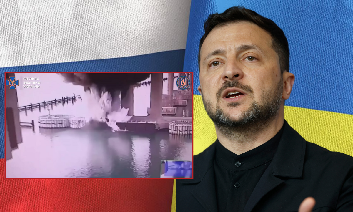 Ukraine strikes Crimean bridge with underwater explosives disrupting Russian supply