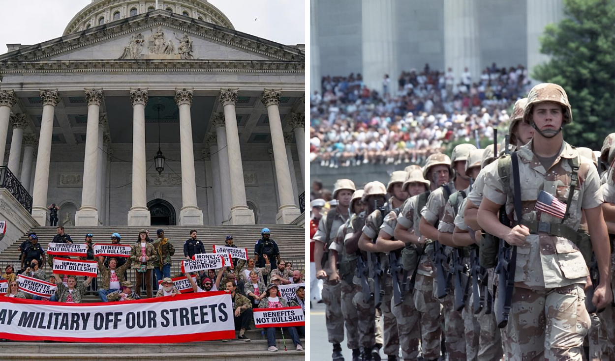 Trump’s $45M military parade faces protests, thunderstorms, and bipartisan criticism