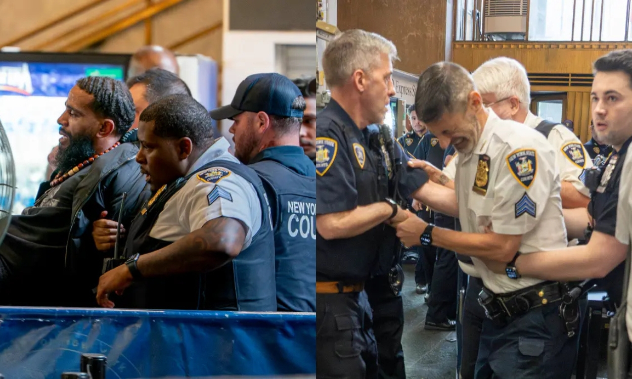 Knife-wielding attacker lunges at Officers inside NYC Courthouse, two slashed